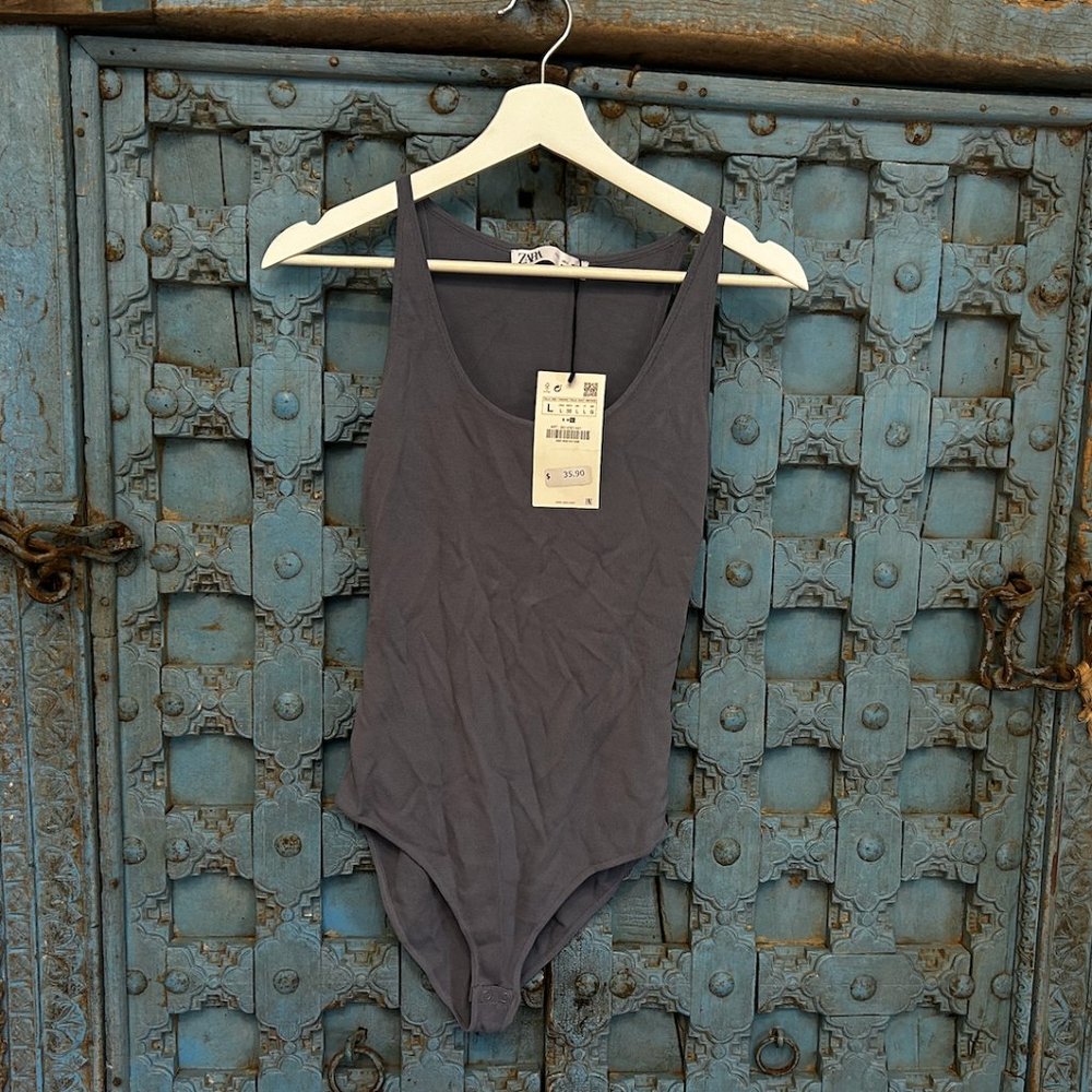 Zara NWT Sleeveless Bodysuit, Large